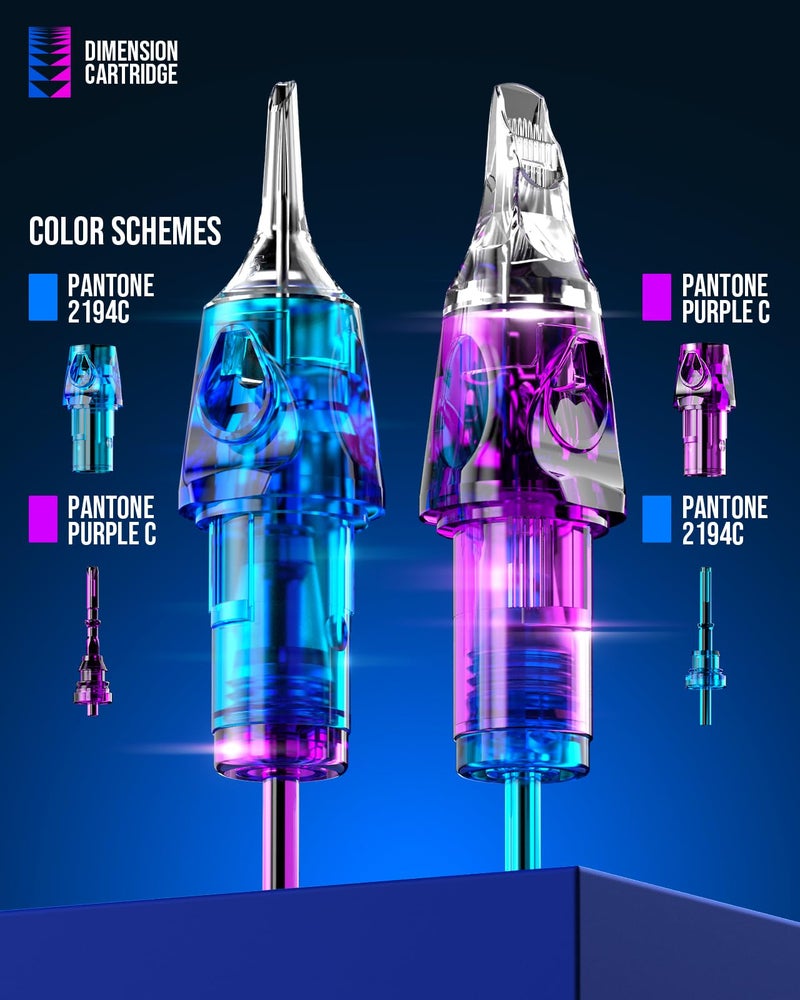 CNC Tattoo Cartridge Needles 30pcs Assorted Needle Round Magnum Cartridges #10 Bugpin 7RM 9RM 11RM 13RM 15RM #1209RM Mixed for Tattooing Supplies EN04B-30KIT-G - Image 2