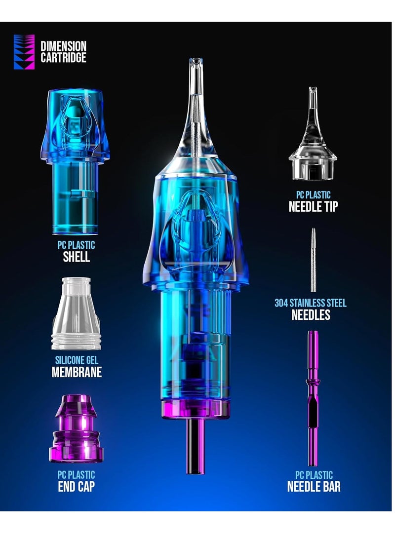 CNC CNC Tattoo Cartridge Needles 30pcs Assorted Needle Round Magnum Cartridges #10 Bugpin 7RM 9RM 11RM 13RM 15RM #1209RM Mixed for Tattooing Supplies EN04B-30KIT-G  - Image 3