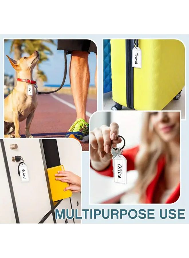 15 Pack 2 Inch Plastic Key Tags With Ruled Labels Transparent Covers Split Rings - Image 5
