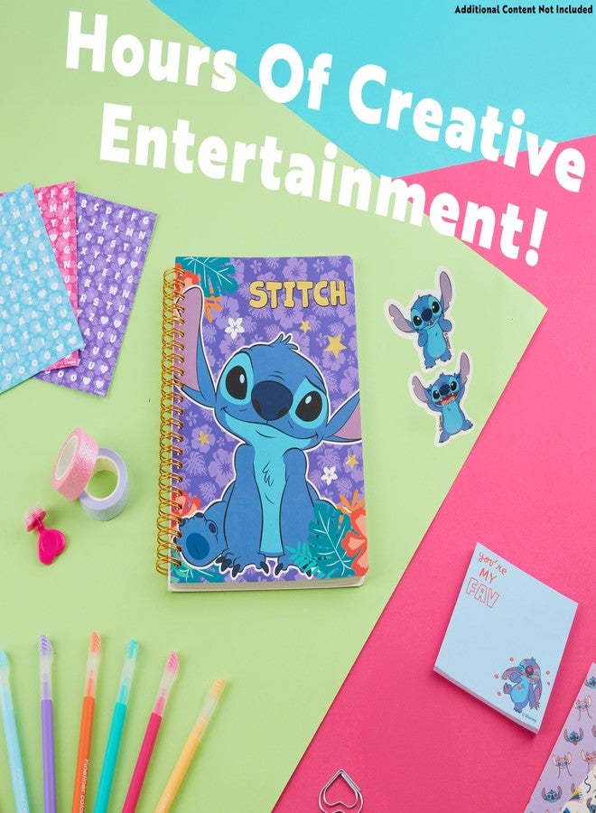Get Trend Disney Stitch DIY Journal Kit for Kids with Notebook Stickers Pens Erasers Bookmarks Stamps Glitter Tapes Stationery Gifts for Girls - Image 5