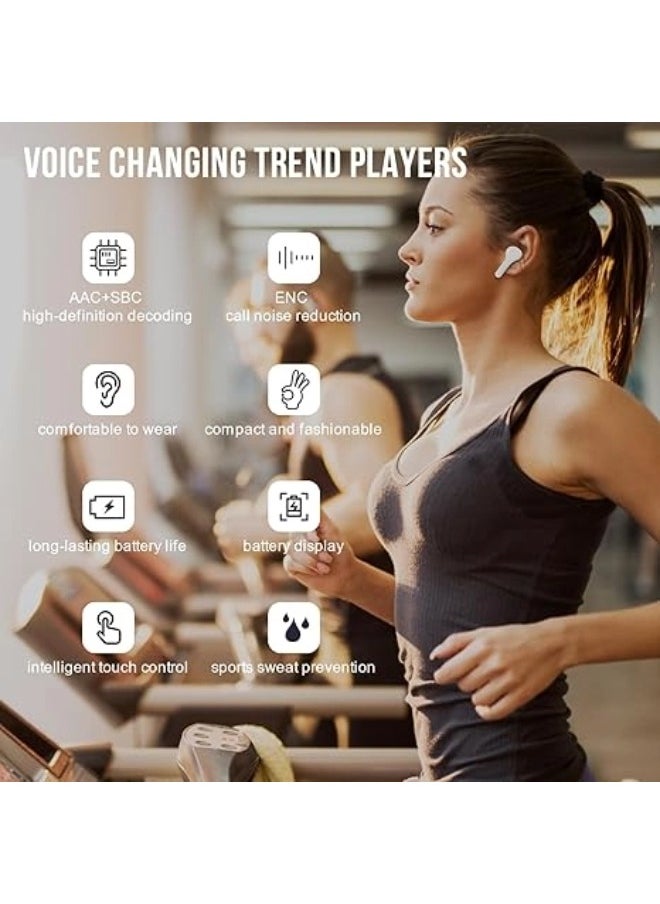 Bluetooth Earphones Portable Wireless Headphones with Deep and Powerful Pure Bass Sound Ear Buds Wireless Earbuds in-Ear Stereo Wireless Earphones Built-in Mic  LED Display