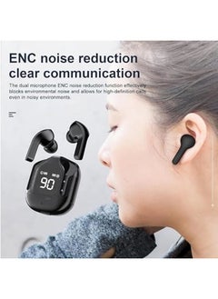 ShebSheb Bluetooth Earphones Portable Wireless Headphones with Deep and Powerful Pure Bass Sound Ear Buds Wireless Earbuds in-Ear Stereo Wireless Earphones Built-in Mic  LED Display  - Image 3