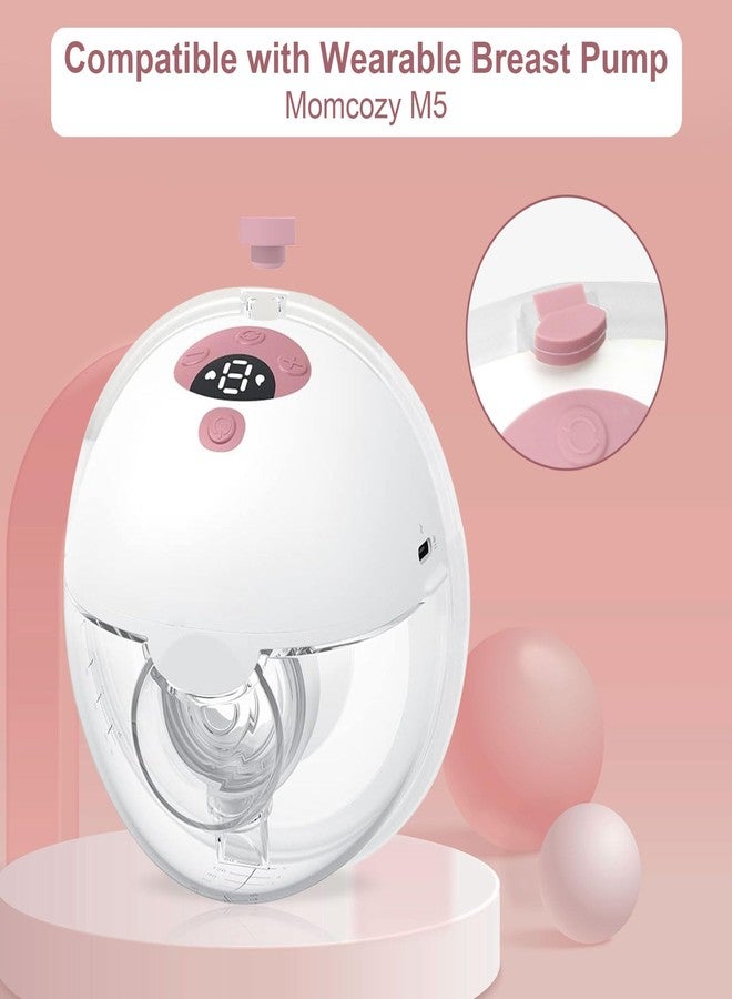 ١٠ أغطية فوهة متوافقة مع مضخة الثدي القابلة للارتداء Momcozy M5، مقاومة للغبار، تحافظ على النظافة، تمنع التسرب. غطاء فوهة سيليكون مناسب لمضخات M5، قطع غيار لمضخات الثدي - Image 2