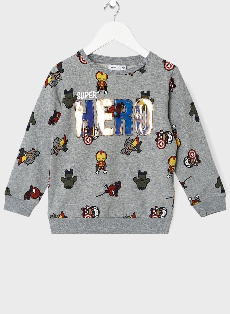 NAME IT Kids Marvel Long Sleeve Sweatshirt  - Image 1