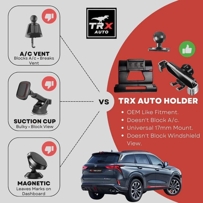  تي ار اكس اوتو حامل هاتف TRX AUTO مع حامل الجاذبية لسيارة شانجان CS75 بلس (2019 إلى 2022) | ملحقات شانجان 2024 | حامل هاتف شانجان CS75 - Image 3