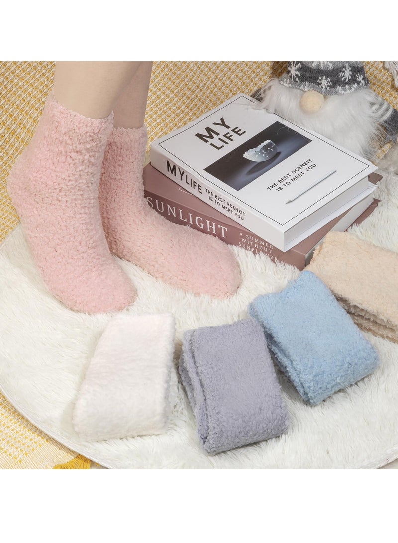 KASTWAVE Thick Wool Socks for Womens, Size 35-45 (5-10), Warm Winter Soft Thermal Socks, Cozy Winter Socks for Women Gifts (5 Pairs) - Image 4