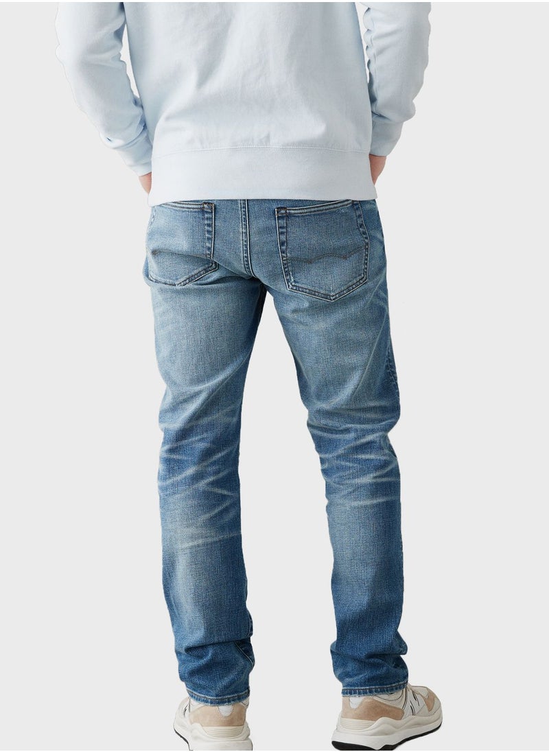 American Eagle - Mid Wash Distressed Jeans - Image 1