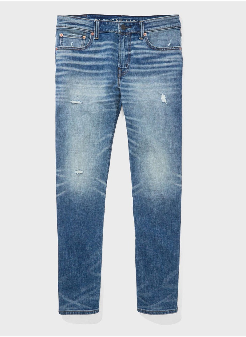 American Eagle - Mid Wash Distressed Jeans - Image 1