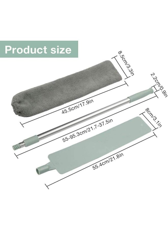 Znworld Bedside Dust Brush, Extendable Long Handle Mop Sweep Cleaning Brush, Bendable Microfiber Duster, Removable & Washable Hand Duster for Sofa Bed Furniture Bottom Gap Dust-Wet or Dry Use - Image 5
