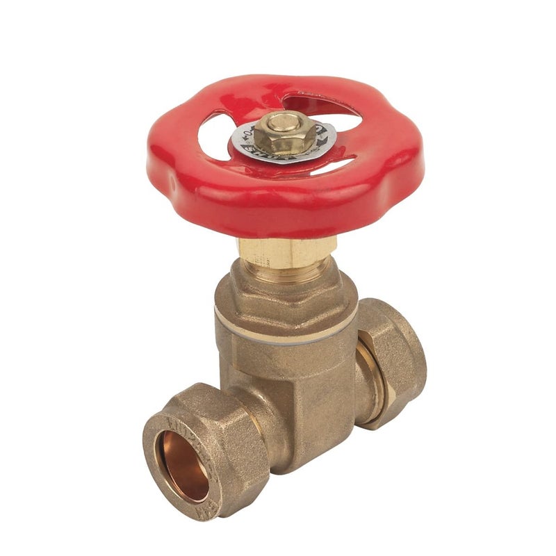 COPPER TO COPPER BRASS GATE VALVE 15MM SUNDEX