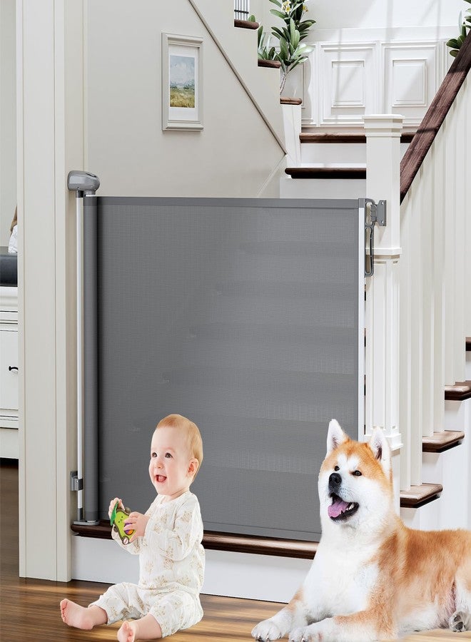 PRObebi Retractable Baby & Dog Gate - Extends to 72" Wide, 34" Tall, for Stairs, Doorways, Hallways & Outdoor Use - Image 1
