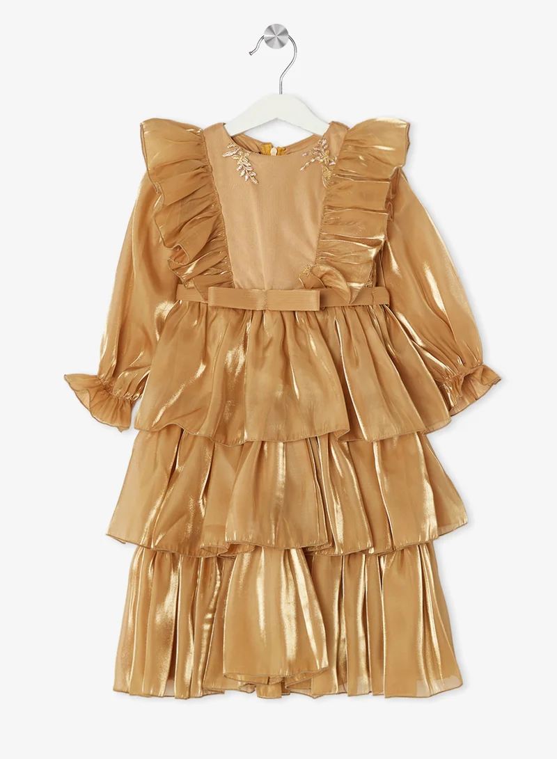 Little Golden Apple Little Layered Dress