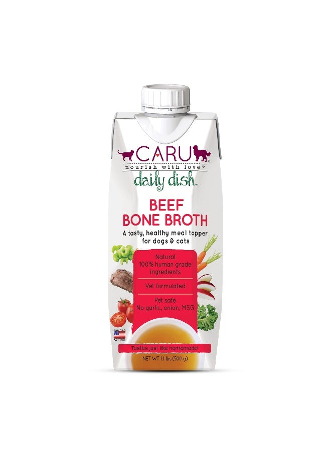 CARU Daily Dish Beef Broth Meal Topper for Dogs and Cats 11 lbs - Image 1