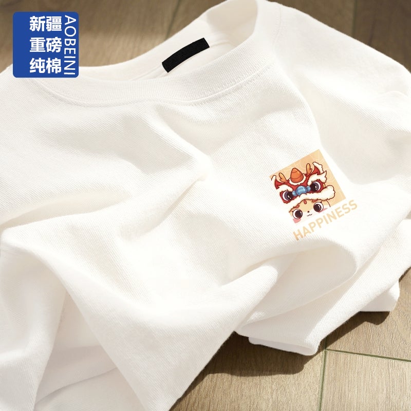 White Short-Sleeved T-Shirt For Women 2024 Slim Large Size Pure Cotton Bottoming Half-Sleeved Top Ins Clothes T-Shirt - Image 1