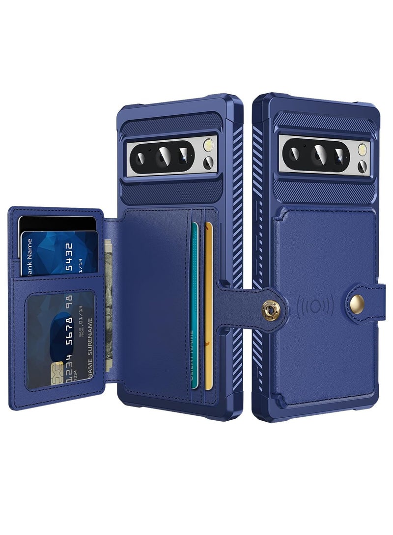 Gerenic Phone Case Compatible with Google Pixel 8/8 Pro Wallet Case Card Holder Slot Anti Fall Protective Shell Can Car Magnetic Function Women Men Phone Case Cover Compatible with Google Pixel 8/8 pro  - Image 1