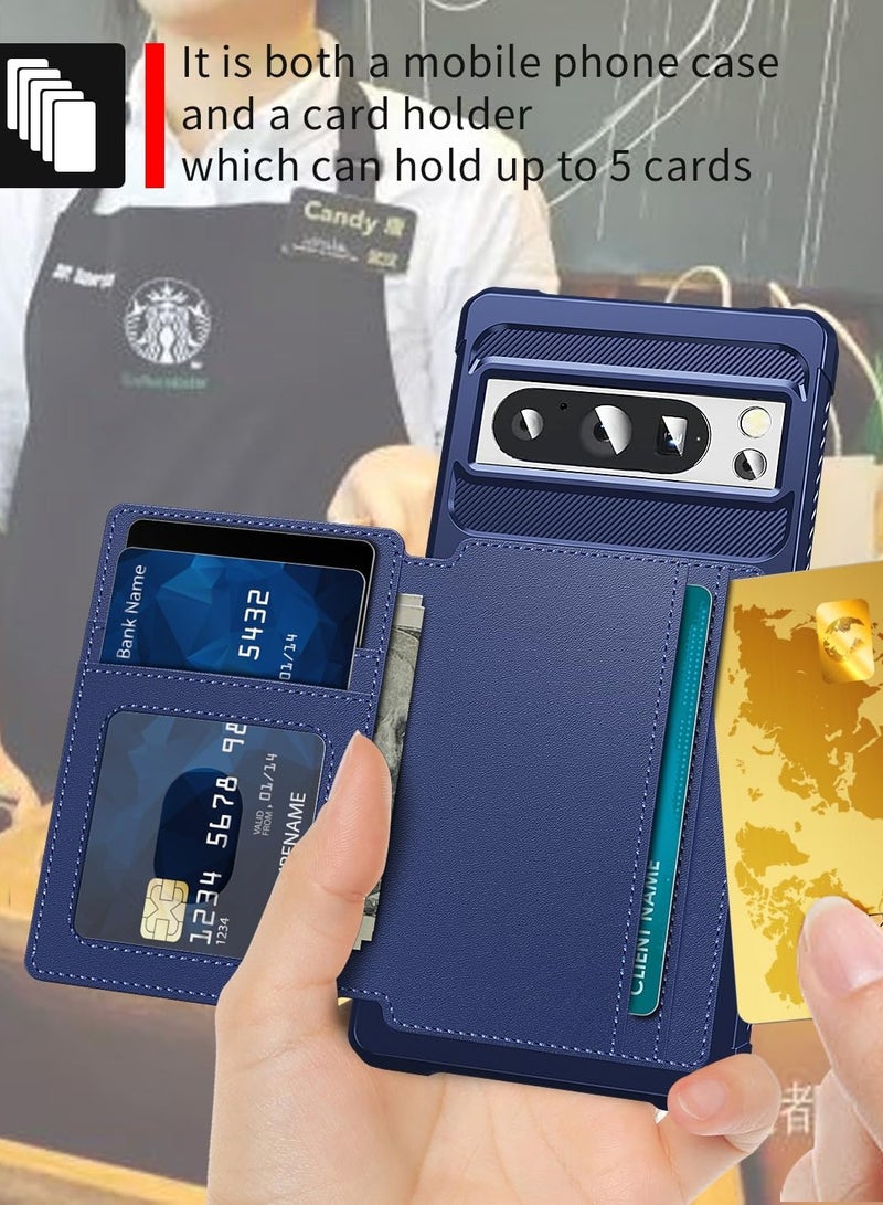Gerenic Phone Case Compatible with Google Pixel 8/8 Pro Wallet Case Card Holder Slot Anti Fall Protective Shell Can Car Magnetic Function Women Men Phone Case Cover Compatible with Google Pixel 8/8 pro  - Image 4