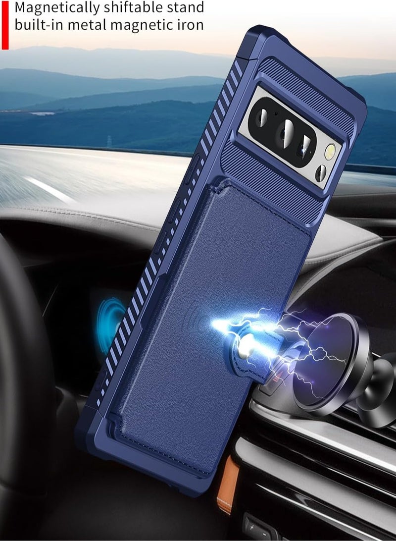 Gerenic Phone Case Compatible with Google Pixel 8/8 Pro Wallet Case Card Holder Slot Anti Fall Protective Shell Can Car Magnetic Function Women Men Phone Case Cover Compatible with Google Pixel 8/8 pro  - Image 5