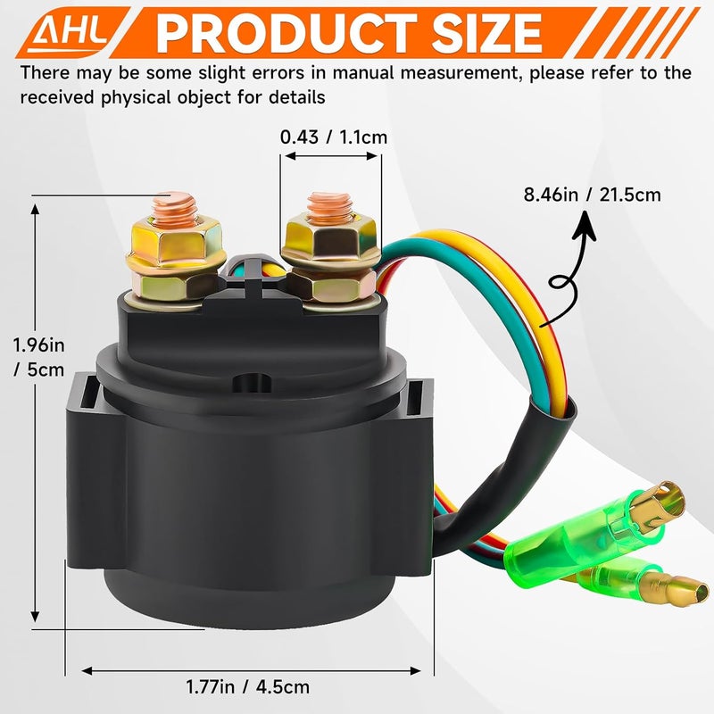 AHL Starter Solenoid Relay for Honda TRX400EX Sportrax 2002-2007 ATV / TRX300EX Sportrax 2001-2006 / TRX300EX FOURTRAX 1993-2003 / TRX400EX FOURTRAX 1999-2004 - Image 4