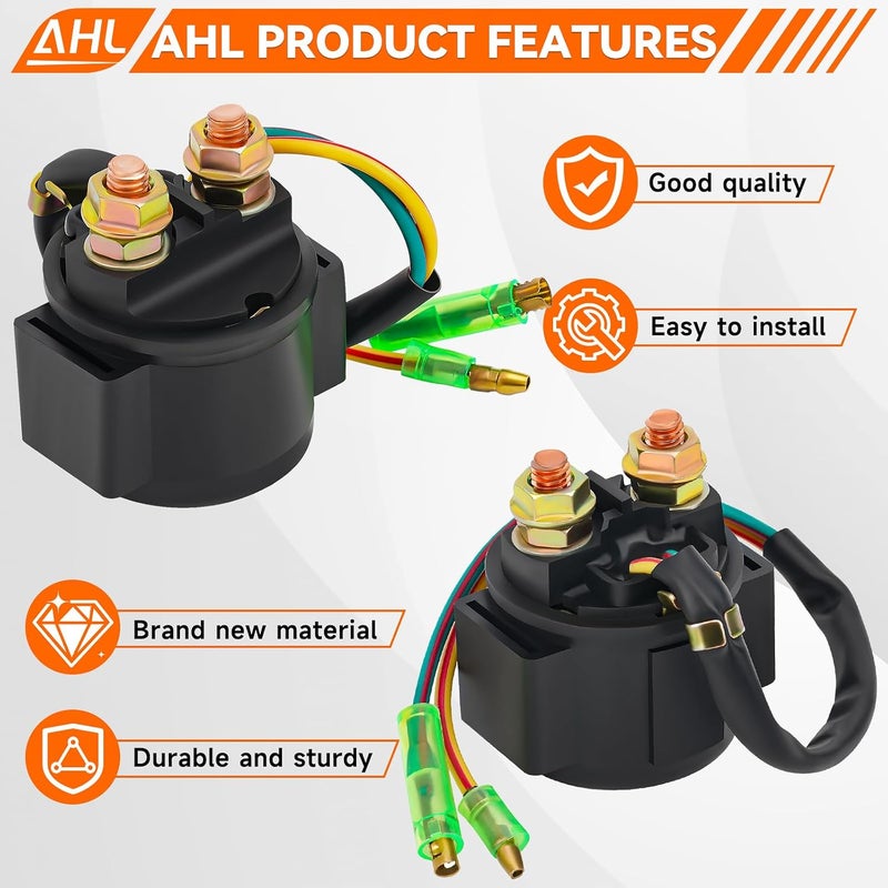 AHL Starter Solenoid Relay for Honda TRX400EX Sportrax 2002-2007 ATV / TRX300EX Sportrax 2001-2006 / TRX300EX FOURTRAX 1993-2003 / TRX400EX FOURTRAX 1999-2004 - Image 3
