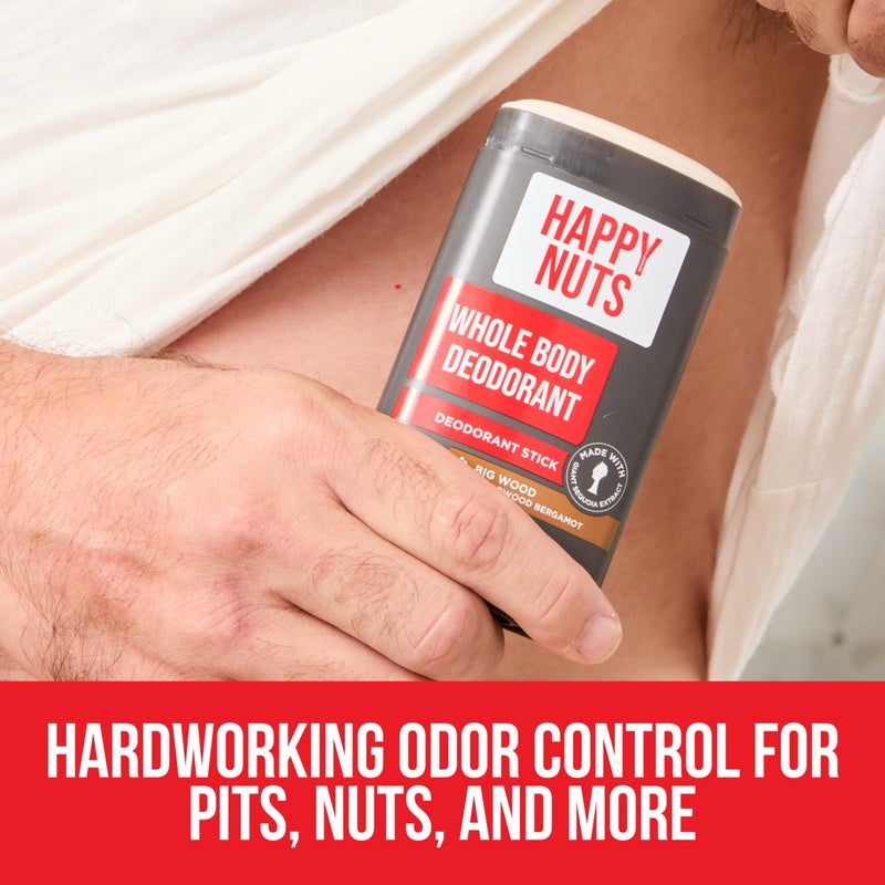 Happy Nuts Whole Body Deodorant for Men - Full Body Odor Control - Ideal for Perfect for Pits, Groin, and More - All Day Confidence - Powerful & Effective Men's Deodorant (Big Wood) - Image 4