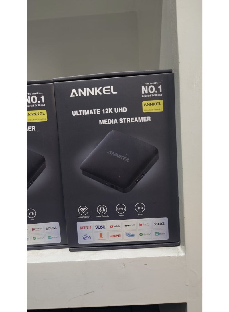جهاز بث وسائط ANNKEL Ultimate 12K UHD لتحويل التلفزيون إلى تلفزيون ذكي بنظام أندرويد - Image 1