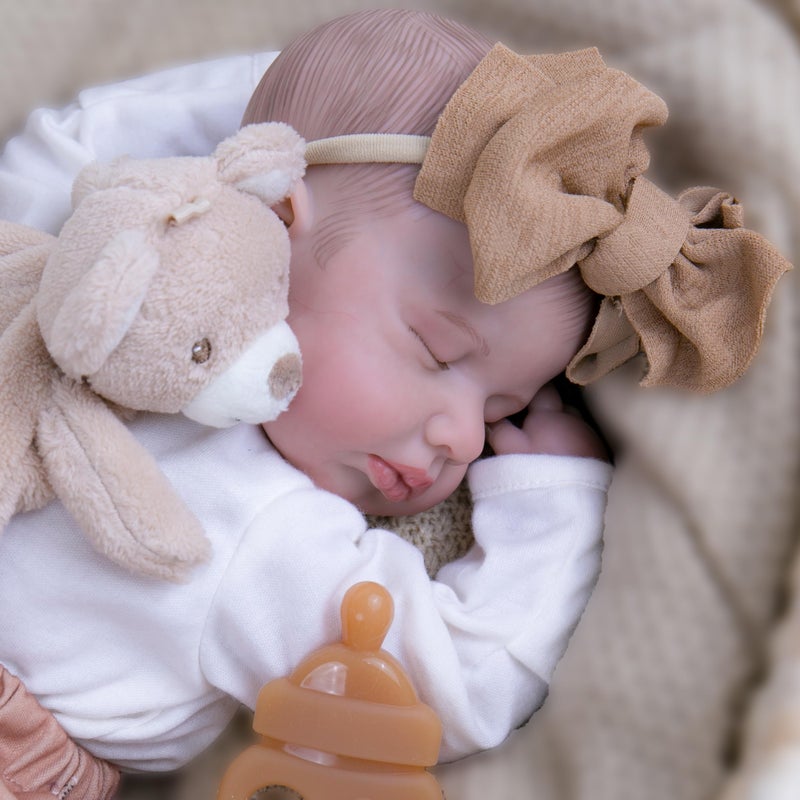Milidool Lifelike Reborn Baby Dolls-20 Inch Realistic Newborn Baby Dolls, Soft Poseable Cloth Body Real Life Baby Dolls Silicone with Accessories Toy for for 3+ Year Old Girls Gifts, Pretend Play - Image 2