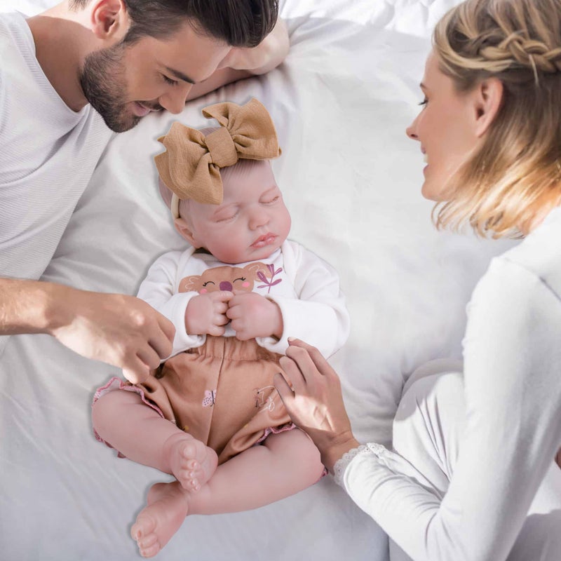 Milidool Lifelike Reborn Baby Dolls-20 Inch Realistic Newborn Baby Dolls, Soft Poseable Cloth Body Real Life Baby Dolls Silicone with Accessories Toy for for 3+ Year Old Girls Gifts, Pretend Play - Image 5