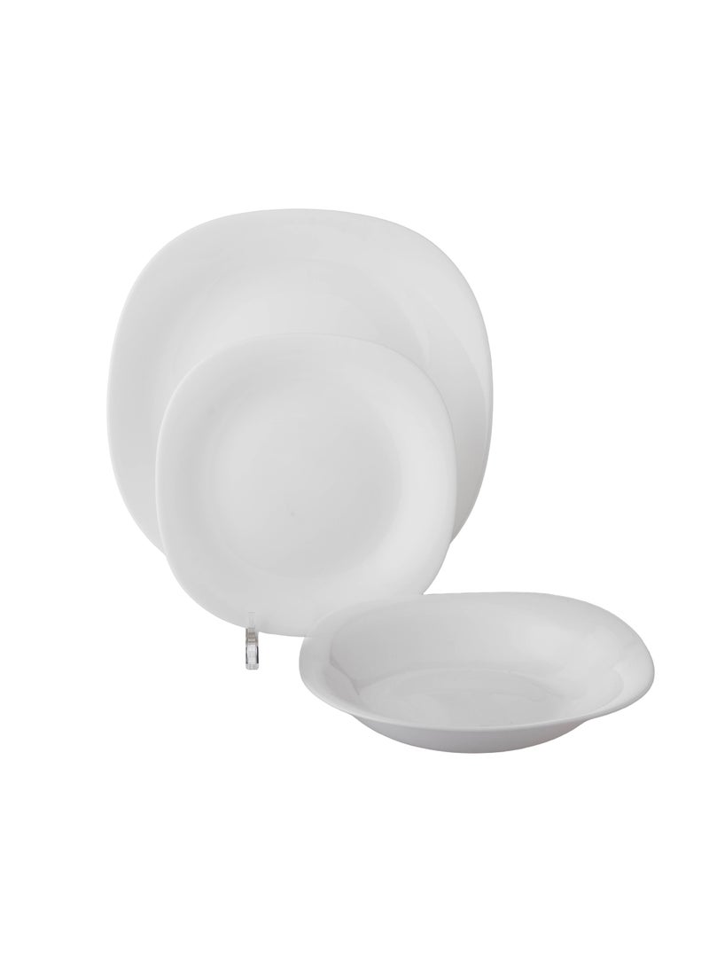 Dania Arcopal White Dinner Set 18 Pieces Serves 6 People  - Image 2