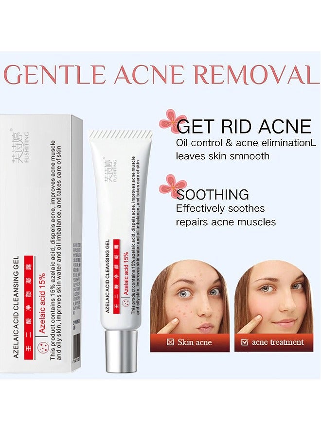 FUSHITING Azelaic Acid 15% Acne Tratment Cream, Acne Cream for Face, Spot Treatment, Anti Acne Gel For Spot Prone Skin, Rosacea Reducing Relief Pimple Breakouts Blackhead Pigmentation and Redness,Hydrate 15g - Image 3