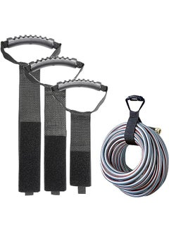 3 Pack Extension Cord Organizer,Heavy Duty Storage Straps 3 Sizes,Velcro Straps Extension Hook and Loop Cord Organizer with Handle for Garage Organization,Cables AND Garden Hoses Storage