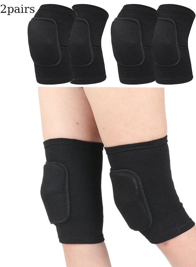 KANGLI 2 Pairs Soft and Breathable Knee Pads for Volleyball, Dancing, Football, Yoga, Basketball, and Skating - Protective Knee Pads for Adults and Kids - Image 1