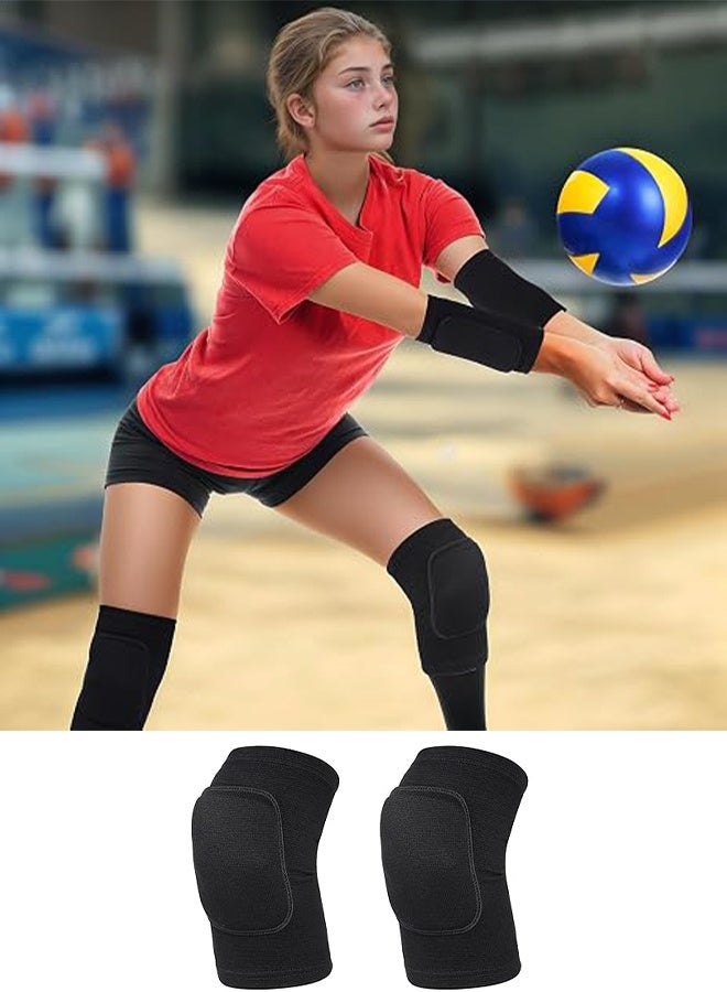 KANGLI 2 Pairs Soft and Breathable Knee Pads for Volleyball, Dancing, Football, Yoga, Basketball, and Skating - Protective Knee Pads for Adults and Kids - Image 2