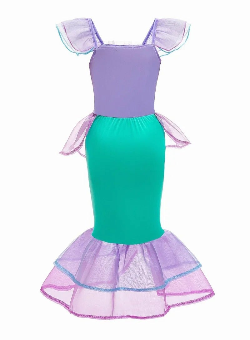 Mermaid Cosplay Costume Fashion Party Dress For Girls - Image 2