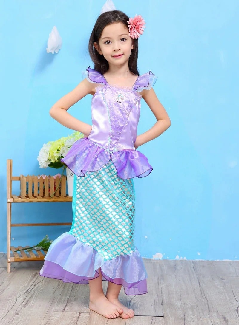 Mermaid Cosplay Costume Fashion Party Dress For Girls - Image 5