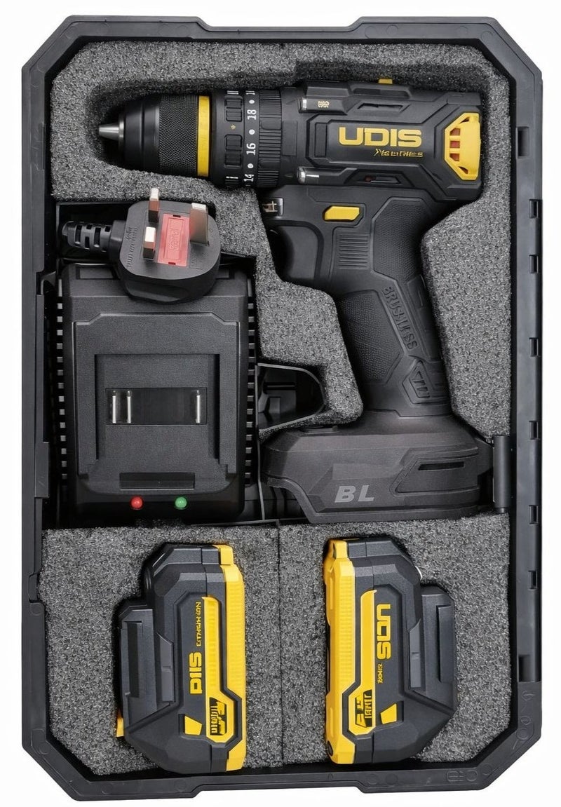 High Quality 21V Brushless Cordless Drill Set – Dual Battery + Charger + Case – Professional Power Tool - Image 3