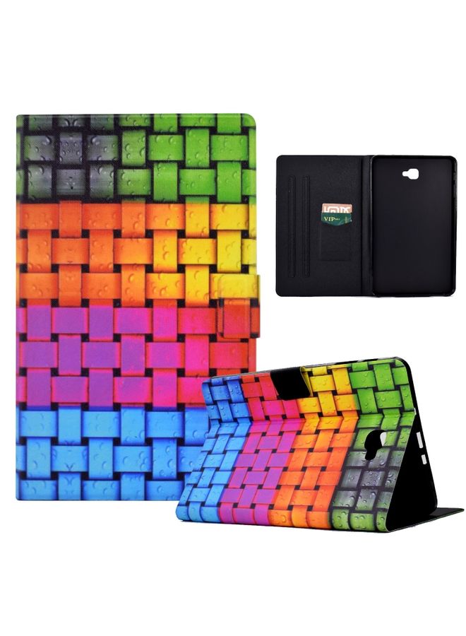 HuHa Case Cover For Samsung Galaxy Tab A 10.1 2016 T580 Coloured Drawing Smart Leather Tablet Case Braided Belt 
