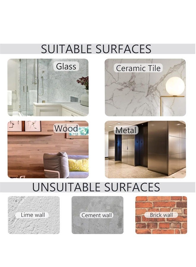 Hihonor Razor Holder for Shower Wall, Heavy Duty Stainless Steel Shower Razor Holder for Bathroom Kitchen, Waterproof  Adhesive  Holder, Phone Holder for Shower, Tools for Hanging Washcloth Towel Loofah (Black, 4 Pcs) - Image 4