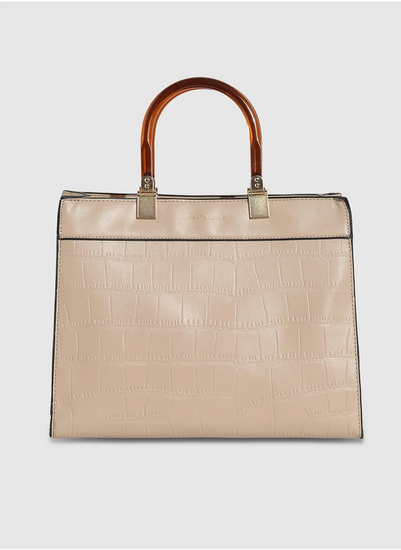 Haute Sauce Everyday Croc Handbag - Beige