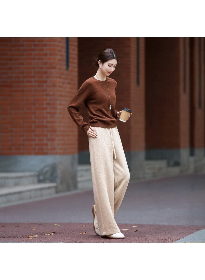 dme Demana Winter Thickened Warm Straight-leg Elastic High-waist Comfortable Women's Casual Pants - Image 5