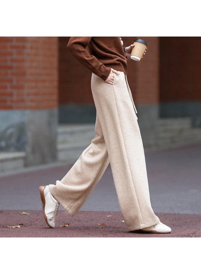 dme Demana Winter Thickened Warm Straight-leg Elastic High-waist Comfortable Women's Casual Pants - Image 3