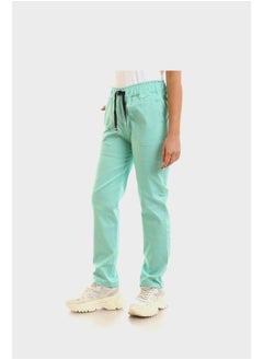 IZOR Rectangular Patch Pocket Plain Pants - Mint Green  - Image 2