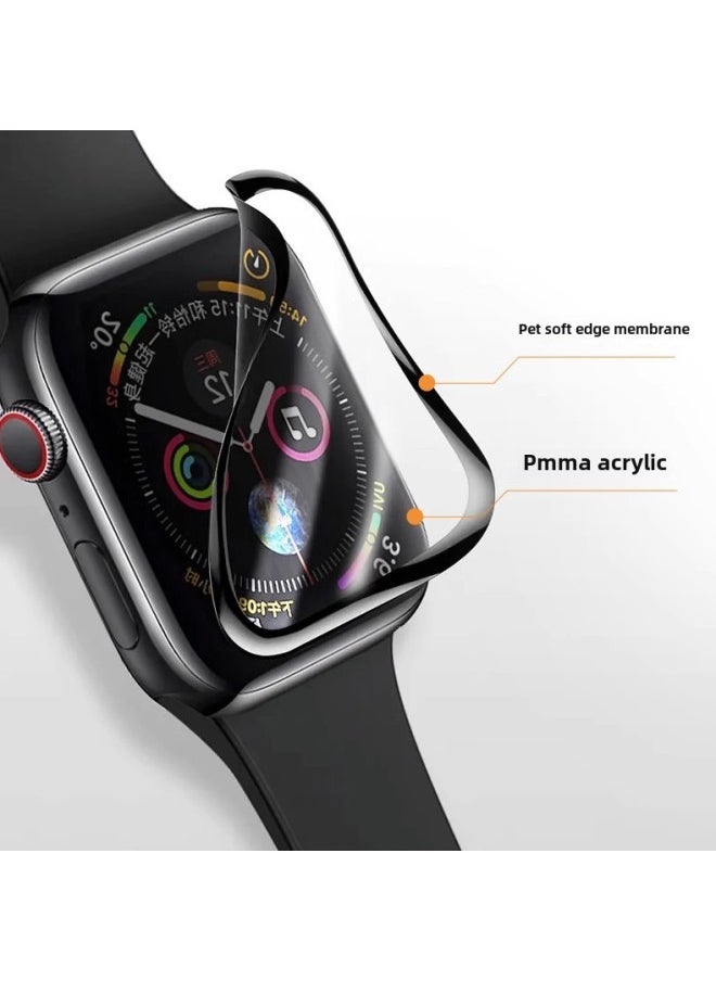 Generic Suitable For Apple IWatch Watch Film Hot Bending 3D Protective Film Full Screen Pmma Film 45mm/44mm/42mm/41m-Color:Watch With Positioning--transparent High-definition Tempered Film Bare Film-Size:Huawei Gt5-41mm  - Image 4