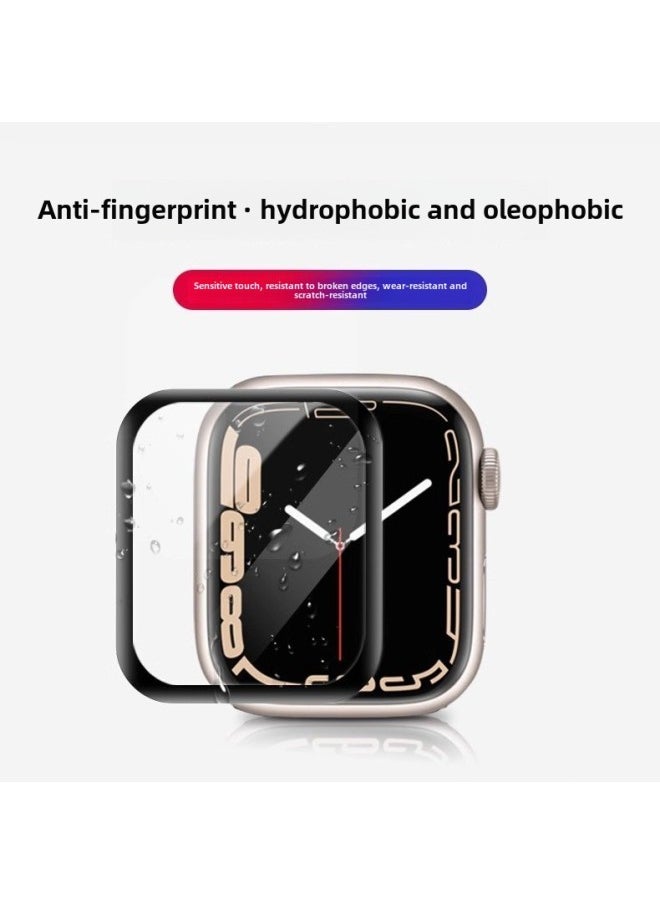 Generic Suitable For Apple IWatch Watch Film Hot Bending 3D Protective Film Full Screen Pmma Film 45mm/44mm/42mm/41m-Color:Watch With Positioning--transparent High-definition Tempered Film Bare Film-Size:Huawei Gt5-41mm  - Image 5