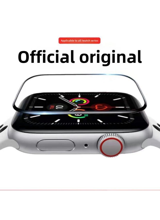 Generic Suitable For Apple IWatch Watch Film Hot Bending 3D Protective Film Full Screen Pmma Film 45mm/44mm/42mm/41m-Color:Watch With Positioning--transparent High-definition Tempered Film Bare Film-Size:Huawei Gt5-41mm  - Image 2