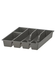 Smacker Cutlery Tray Organizer, Silverware Storage For Kitchen Drawers Gray 31x26 cm  - Image 1