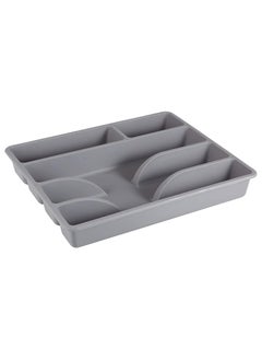 Smacker Cutlery Tray Organizer, Silverware Storage For Kitchen Drawers Gray 31x26 cm  - Image 3