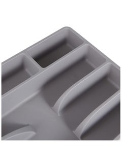 Smacker Cutlery Tray Organizer, Silverware Storage For Kitchen Drawers Gray 31x26 cm  - Image 4