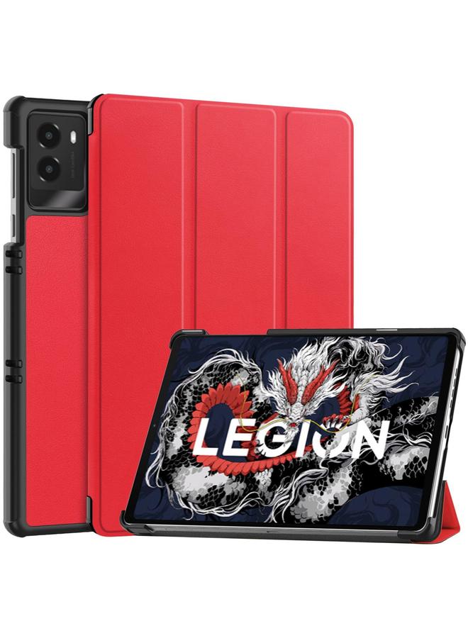 اس-توب جراب لجهاز Lenovo Legion Y700 2025، جراب جلدي ذكي قابل للطي بثلاث طبقات، بتصميم Custer Texture - Image 1