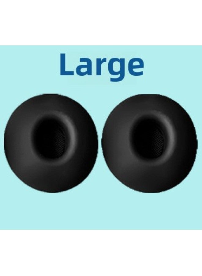 Suitable For Airpodspro Ear Cap Apple 3 Generation Pro2 Universal Earplug Earphones Silicone Protective Sleeve Earmuffs Wholesale-Specifications:Black  Large Size - Image 1