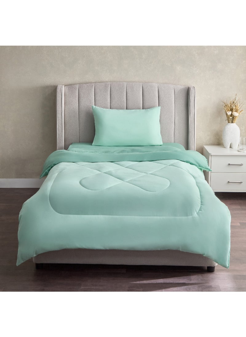Home Box Derby 2-Piece Single Reversible Microfibre Comforter Set 220 x 135 cm  - Image 3